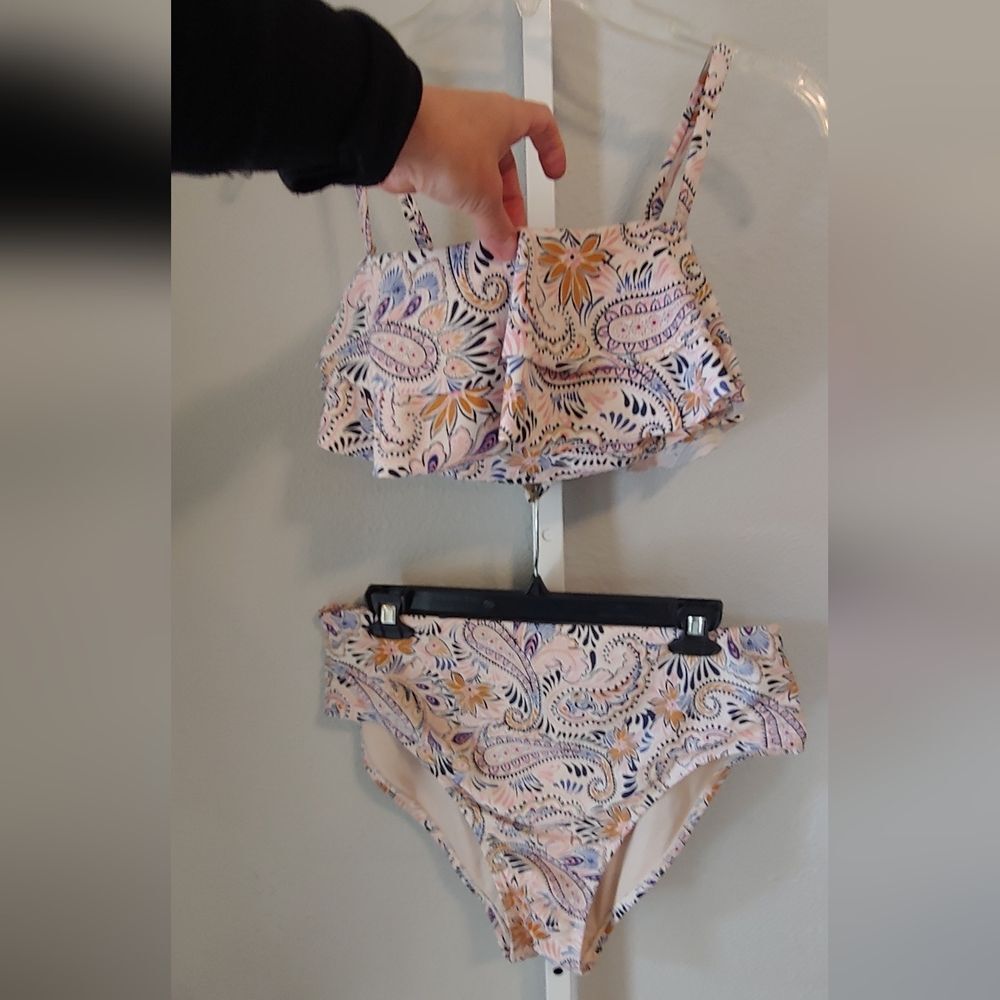 Kona Sol Floral Paisley Bikini Set Sz XL / D/DD